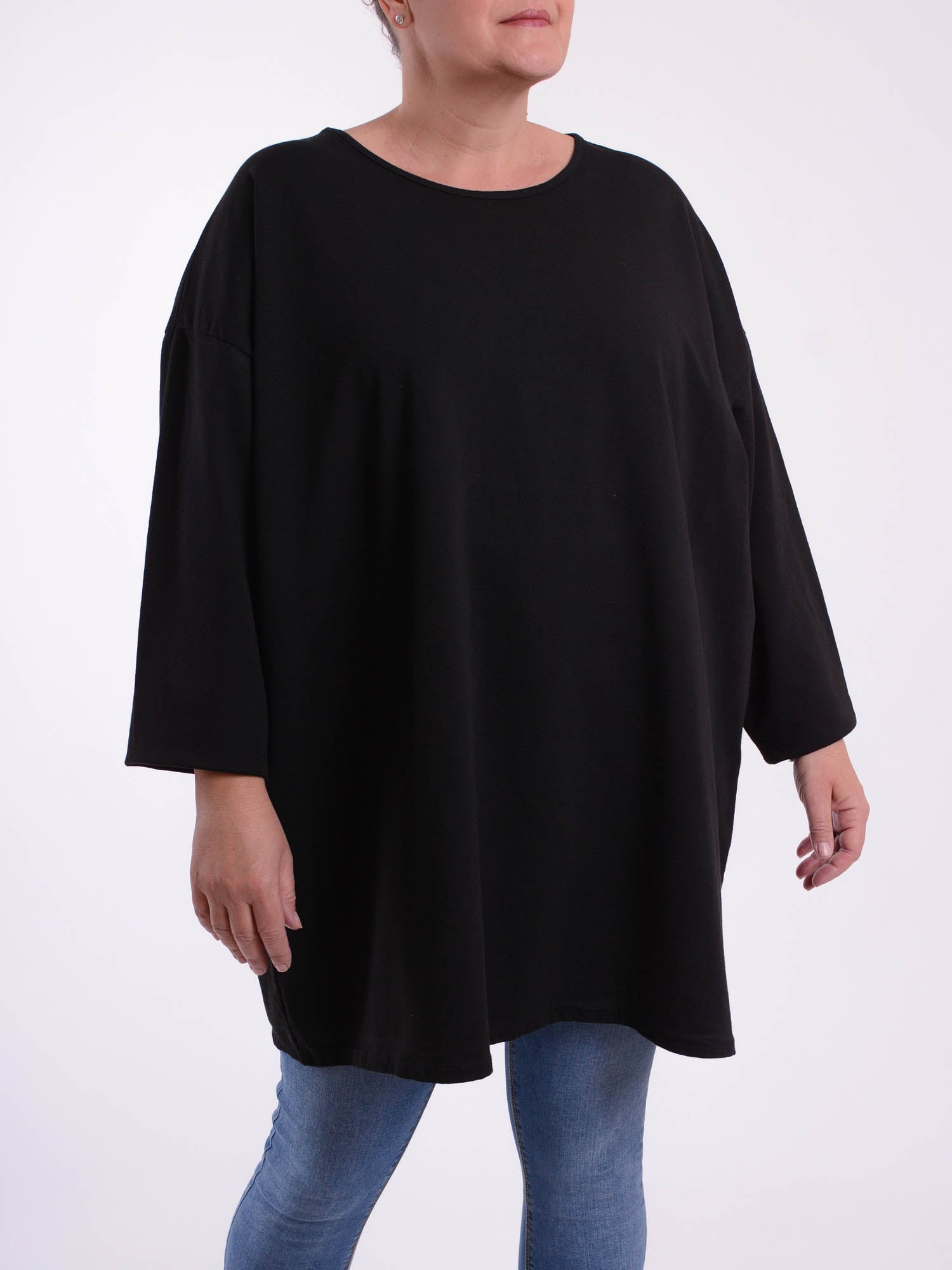 Basic Cotton Top - 9482 PLAIN, Tops & Shirts, Pure Plus Clothing, Lagenlook Clothing, Plus Size Fashion, Over 50 Fashion