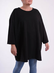 Basic Cotton Top - 9482 PLAIN, Tops & Shirts, Pure Plus Clothing, Lagenlook Clothing, Plus Size Fashion, Over 50 Fashion