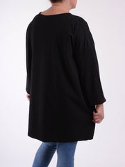 Basic Cotton Top - 9482 PLAIN, Tops & Shirts, Pure Plus Clothing, Lagenlook Clothing, Plus Size Fashion, Over 50 Fashion