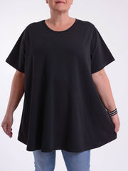Basic Cotton Swing T Shirt - Round Neck 10516, Tops & Shirts, Pure Plus Clothing, Lagenlook Clothing, Plus Size Fashion, Over 50 Fashion