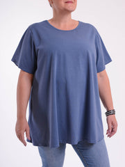 Basic Cotton Swing T Shirt - Round Neck 10516, Tops & Shirts, Pure Plus Clothing, Lagenlook Clothing, Plus Size Fashion, Over 50 Fashion