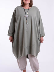 Oversized Cocoon Tunic  - 10517, Tops & Shirts, Pure Plus Clothing, Lagenlook Clothing, Plus Size Fashion, Over 50 Fashion