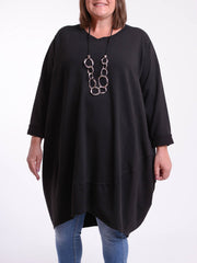 Oversized Cocoon Tunic  - 10517, Tops & Shirts, Pure Plus Clothing, Lagenlook Clothing, Plus Size Fashion, Over 50 Fashion