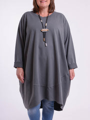 Oversized Cocoon Tunic  - 10517, Tops & Shirts, Pure Plus Clothing, Lagenlook Clothing, Plus Size Fashion, Over 50 Fashion