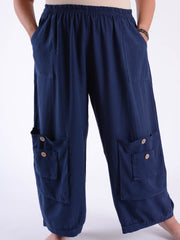 Linen Trousers with button pockets - 10034, Trousers, Pure Plus Clothing, Lagenlook Clothing, Plus Size Fashion, Over 50 Fashion