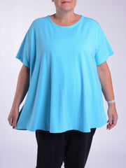 Basic Cotton Swing T Shirt - Round Neck 10516, Tops & Shirts, Pure Plus Clothing, Lagenlook Clothing, Plus Size Fashion, Over 50 Fashion