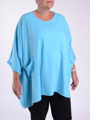 Lagenlook Oversized Jersey Cotton Tunic -10077C PLAIN, Tops & Shirts, Pure Plus Clothing, Lagenlook Clothing, Plus Size Fashion, Over 50 Fashion