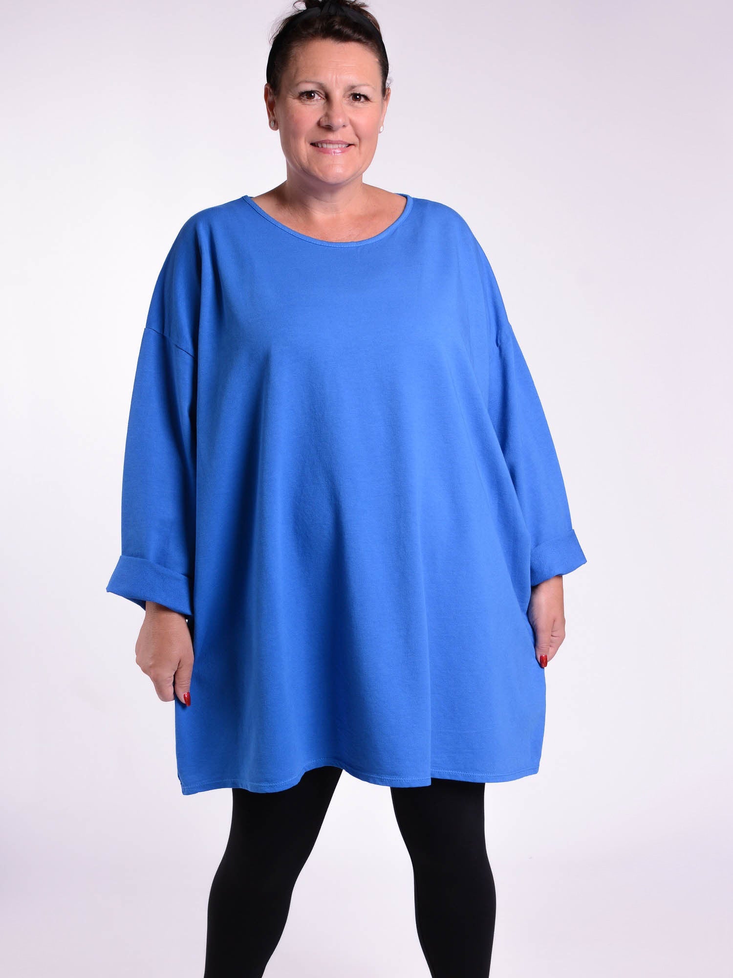 Basic Cotton Top - 9482 PLAIN, Tops & Shirts, Pure Plus Clothing, Lagenlook Clothing, Plus Size Fashion, Over 50 Fashion