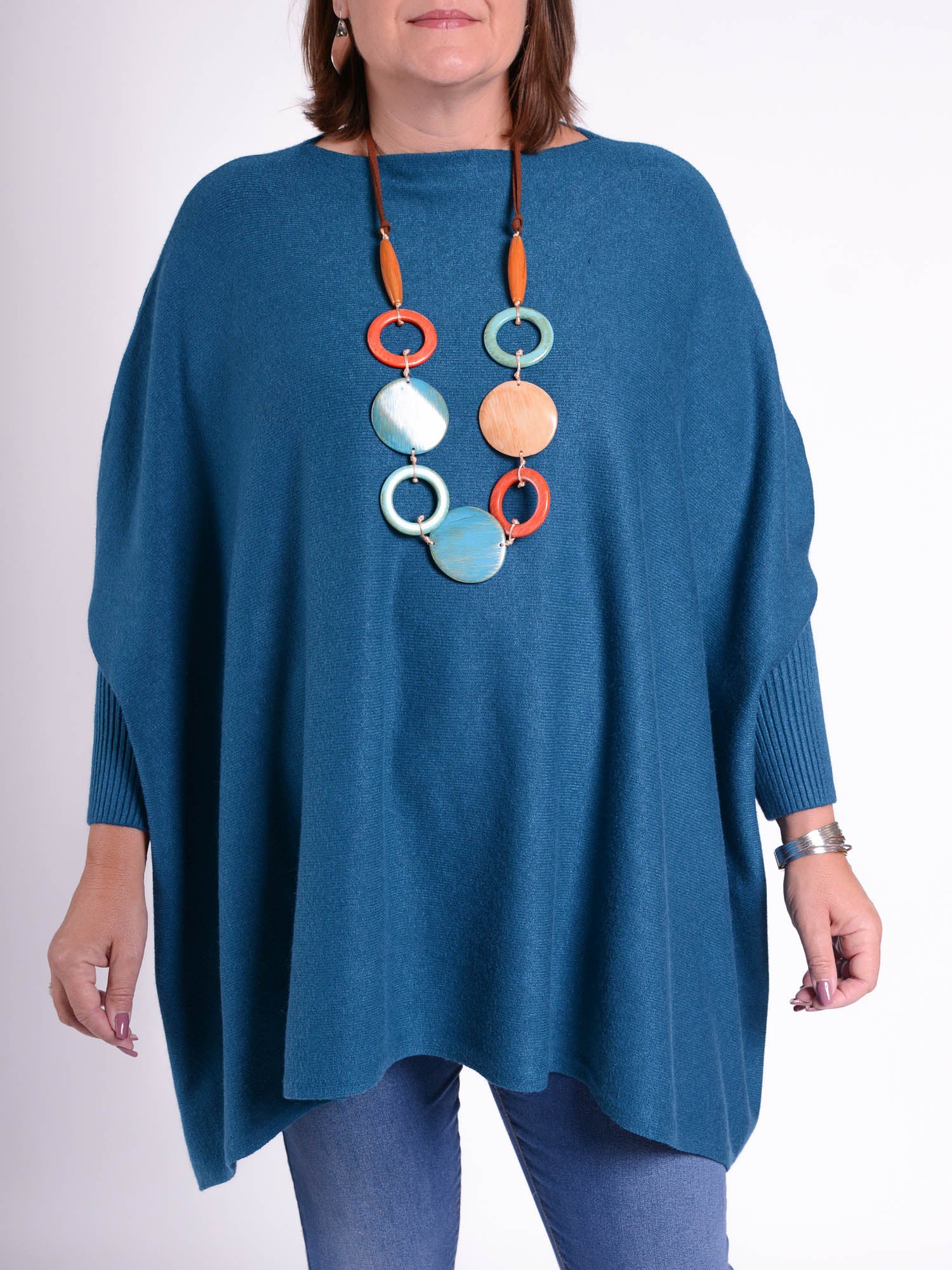 Soft Knit Batwing Sleeve Jumper  - 2700, Jumpers & Cardigans, Pure Plus Clothing, Lagenlook Clothing, Plus Size Fashion, Over 50 Fashion