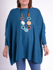 Soft Knit Batwing Sleeve Jumper  - 2700, Jumpers & Cardigans, Pure Plus Clothing, Lagenlook Clothing, Plus Size Fashion, Over 50 Fashion