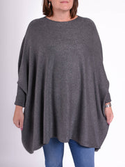 Soft Knit Batwing Sleeve Jumper  - 2700, Jumpers & Cardigans, Pure Plus Clothing, Lagenlook Clothing, Plus Size Fashion, Over 50 Fashion