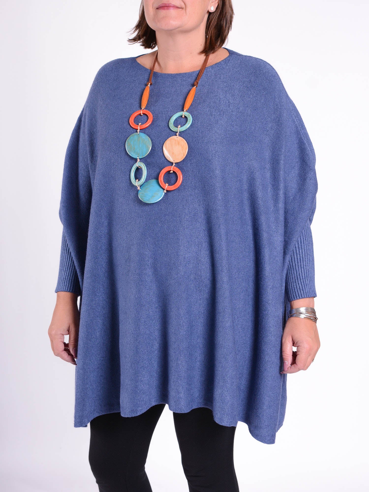 Soft Knit Batwing Sleeve Jumper  - 2700, Jumpers & Cardigans, Pure Plus Clothing, Lagenlook Clothing, Plus Size Fashion, Over 50 Fashion