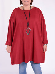 Basic Cotton Top - 9482 PLAIN, Tops & Shirts, Pure Plus Clothing, Lagenlook Clothing, Plus Size Fashion, Over 50 Fashion