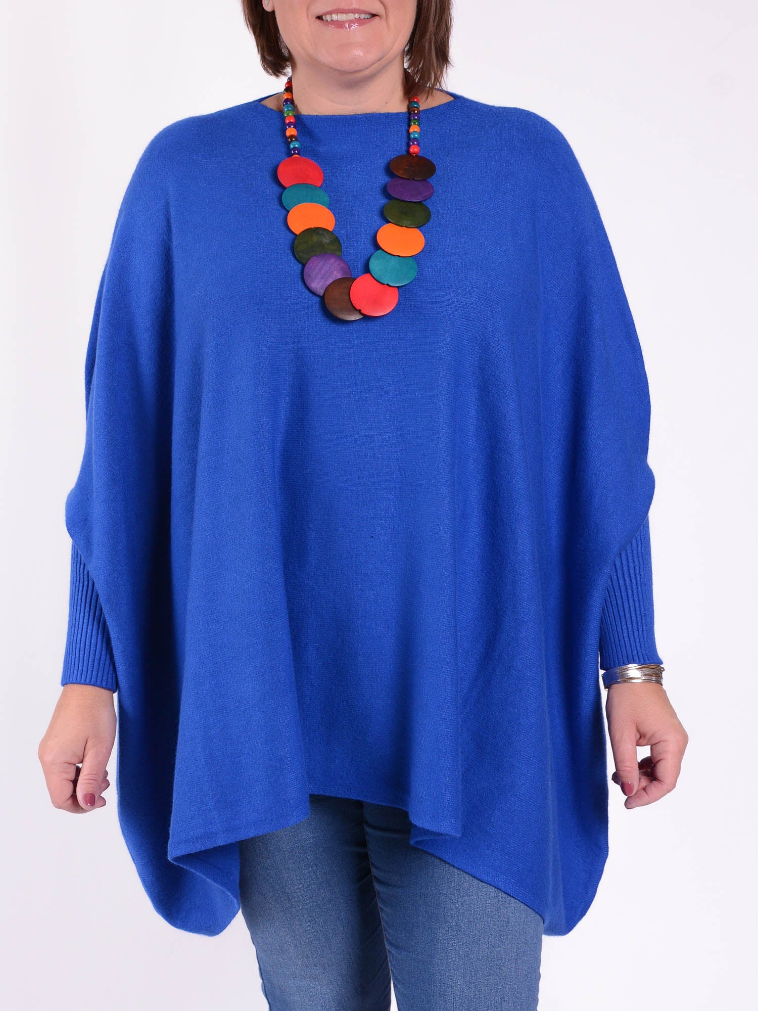 Soft Knit Batwing Sleeve Jumper  - 2700, Jumpers & Cardigans, Pure Plus Clothing, Lagenlook Clothing, Plus Size Fashion, Over 50 Fashion