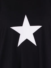 Cotton Short Sleeve Swing T Shirt - 10516 STAR, Tops & Shirts, Pure Plus Clothing, Lagenlook Clothing, Plus Size Fashion, Over 50 Fashion