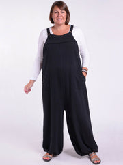 Lagenlook Cotton Dungarees - 8334, Trousers, Pure Plus Clothing, Lagenlook Clothing, Plus Size Fashion, Over 50 Fashion