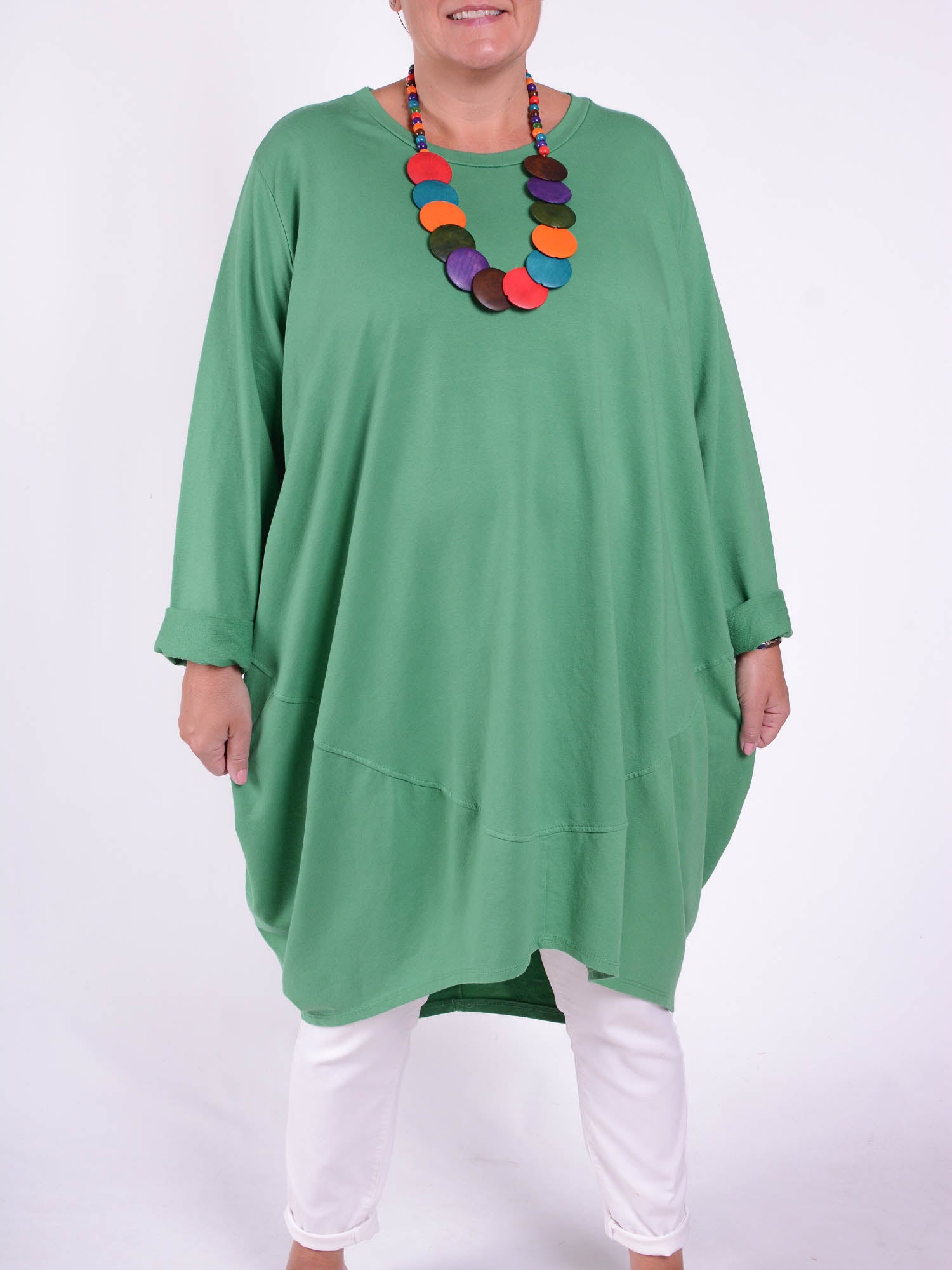 Oversized Cocoon Tunic  - 10517, Tops & Shirts, Pure Plus Clothing, Lagenlook Clothing, Plus Size Fashion, Over 50 Fashion