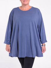 Cotton Swing Top - Round Neck 20516 LONG SLEEVE, Tops & Shirts, Pure Plus Clothing, Lagenlook Clothing, Plus Size Fashion, Over 50 Fashion
