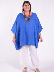 Lagenlook Oversized Linen Tunic -10077 LINEN, , Pure Plus Clothing, Lagenlook Clothing, Plus Size Fashion, Over 50 Fashion