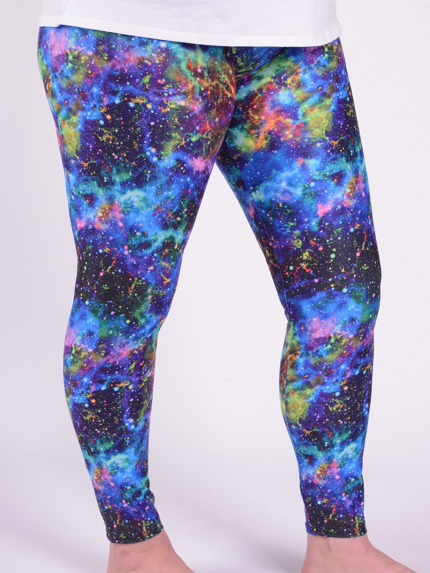 Leggings - Multi Galaxy - L63, Trousers, Pure Plus Clothing, Lagenlook Clothing, Plus Size Fashion, Over 50 Fashion