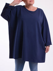 Basic Cotton Top - 9482 PLAIN, Tops & Shirts, Pure Plus Clothing, Lagenlook Clothing, Plus Size Fashion, Over 50 Fashion