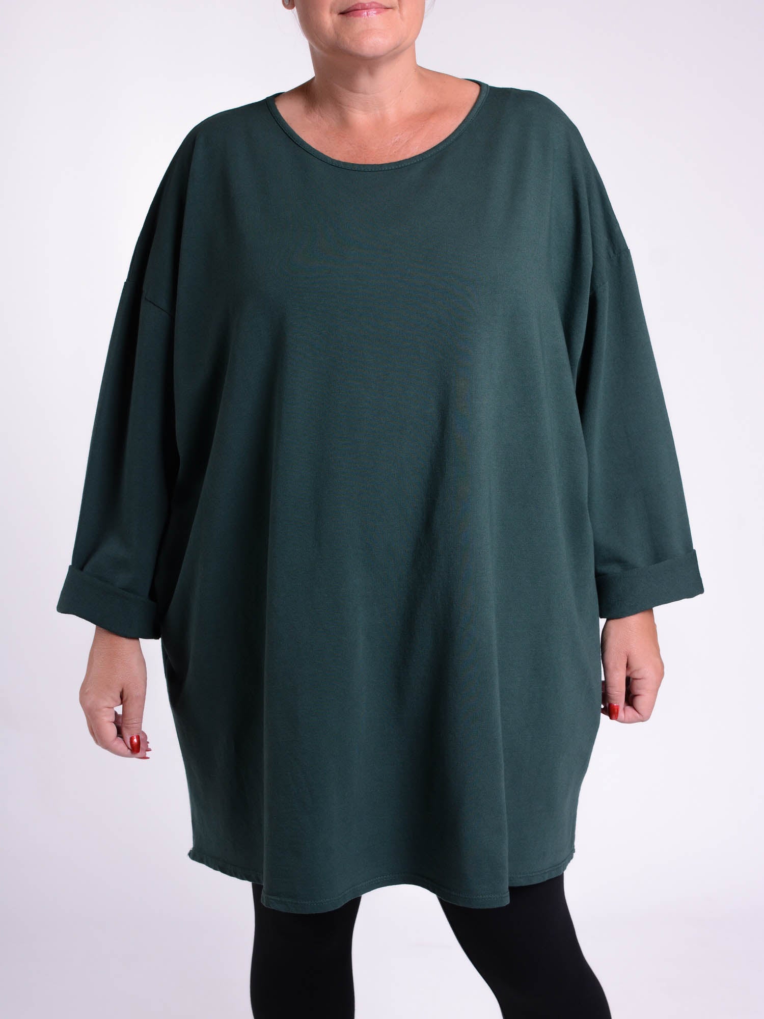 Basic Cotton Top - 9482 PLAIN, Tops & Shirts, Pure Plus Clothing, Lagenlook Clothing, Plus Size Fashion, Over 50 Fashion