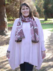 Soft Knit Batwing Sleeve Jumper with Star design - 3600, Jumpers & Cardigans, Pure Plus Clothing, Lagenlook Clothing, Plus Size Fashion, Over 50 Fashion